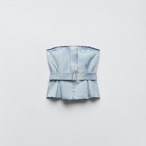 Denim zara top with buttons.